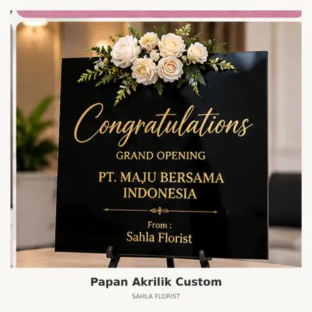 Papan Bunga Akrilik Jember